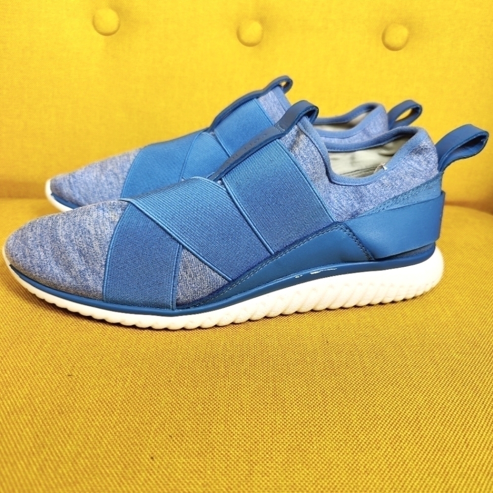 Cole Haan Studiogrand Sport Knit Lightweight Trainer Blue Women's Shoes Size 6B